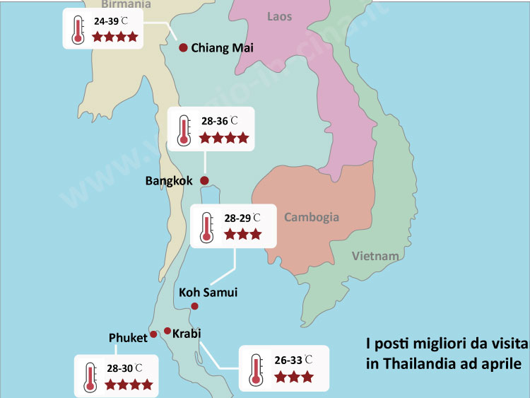 I posti da visitare a maggio in Thailandia